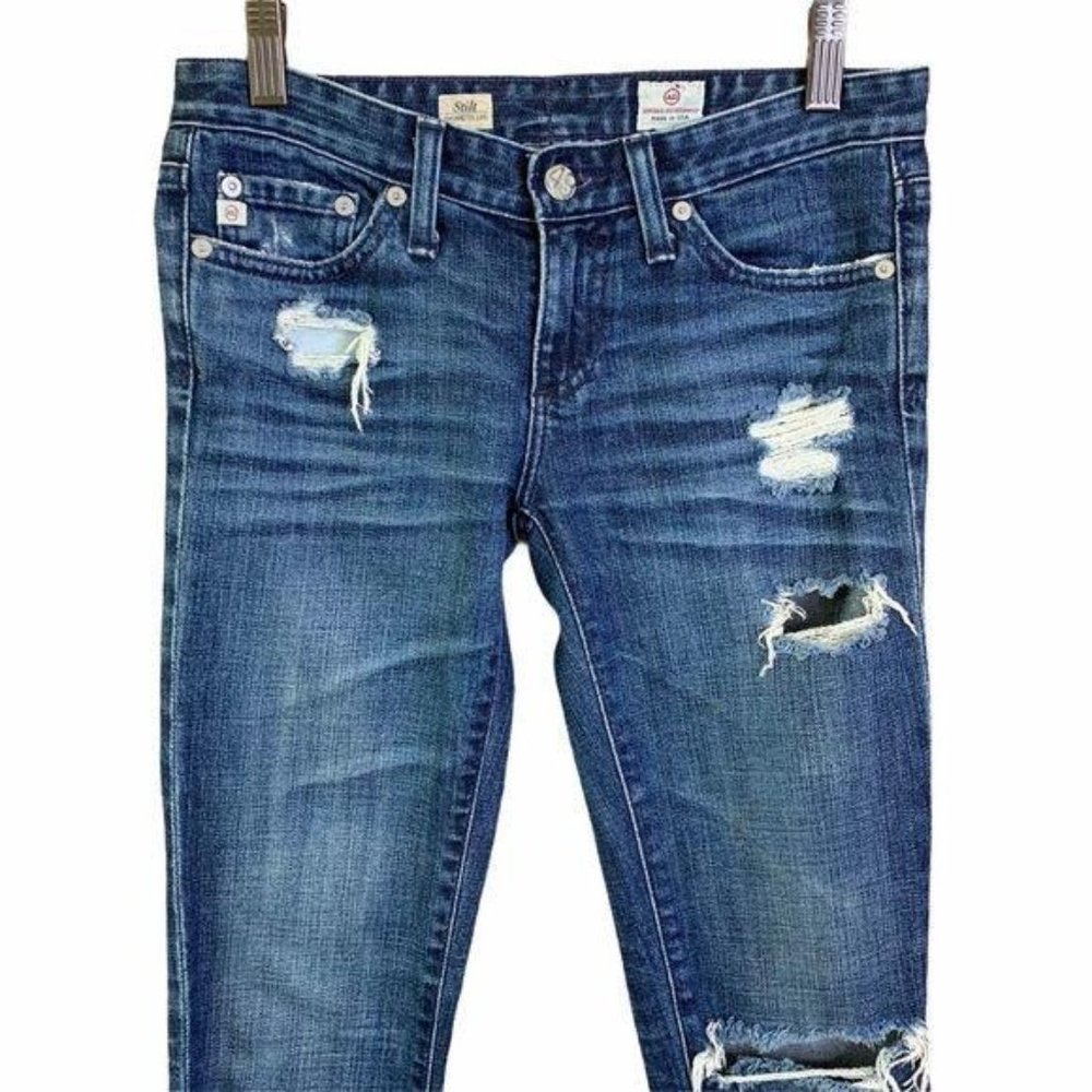 AG Jeans Adriano Goldschmied Stilt Cigarette Distressed Jeans 24R - Picture 2 of 13